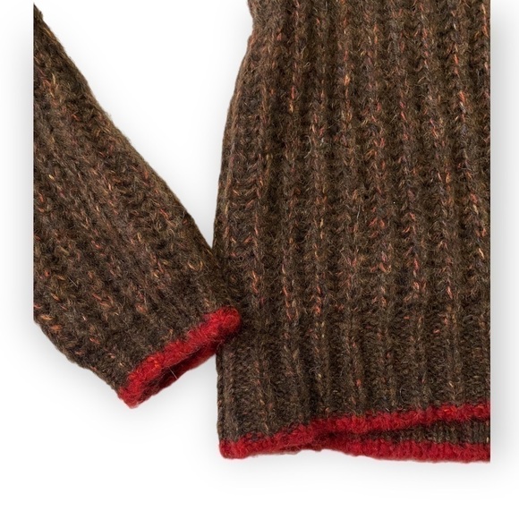NWT La Ligne Sweater  V neck alpaca wool sweater, Brown, Size XS - Picture 9 of 15